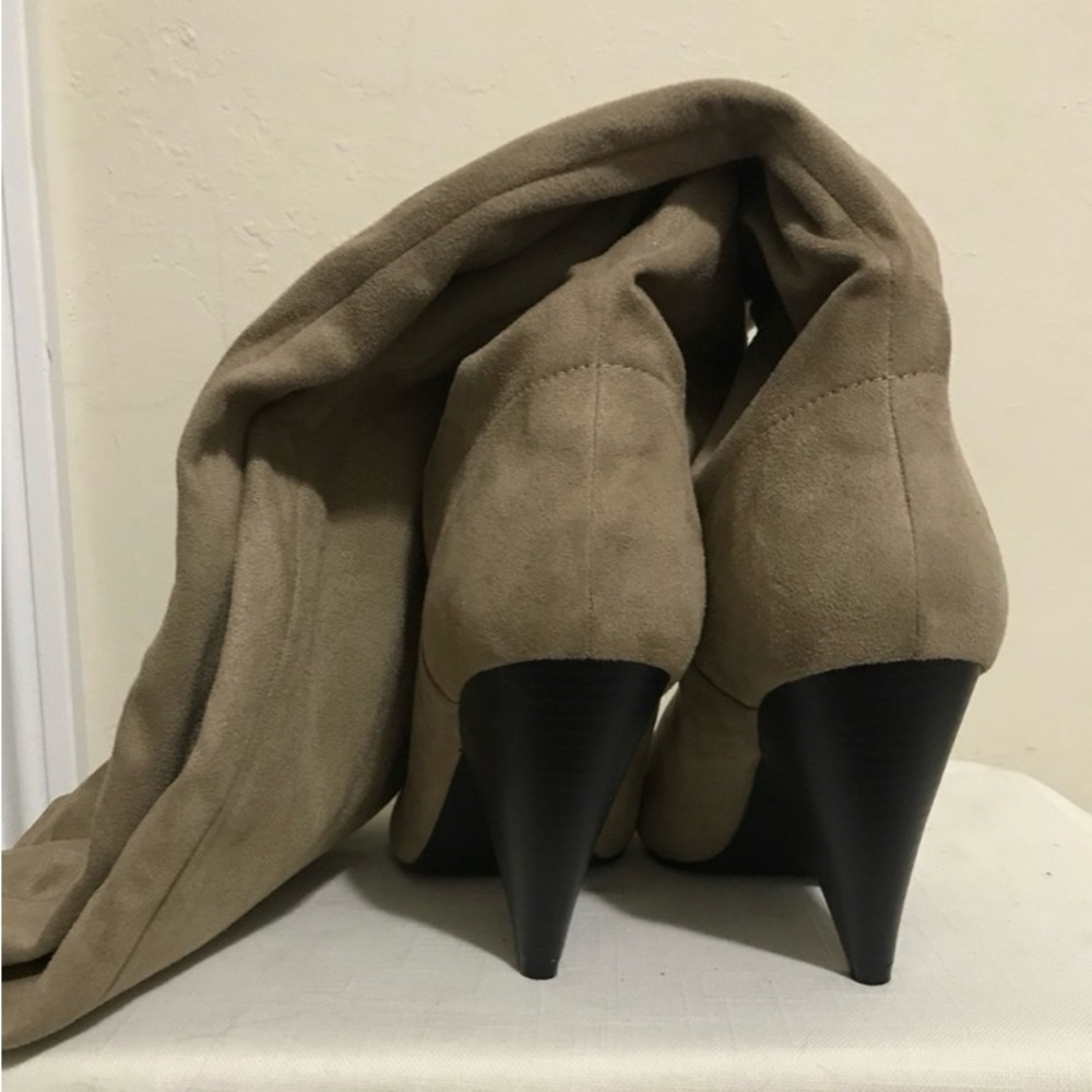 Ingido Rd. Leather Pointed Toe Over Knee Boots - Picture 7 of 11